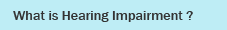 What is Hearing Impairment ?